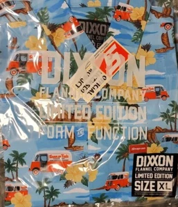 Camisa de fiesta Dixxon franela edición limitada a presión furgoneta extra grande - Imagen 1 de 4