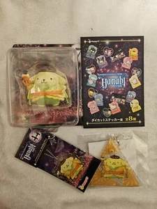 Sanrio Hanabi Pompurin Set Figur Schlüsselanhänger Aufkleber kostenloser Versand - Bild 1 von 1