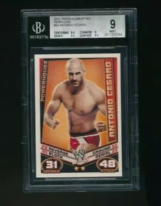 Topps WWE Slam Attax Rebellion 2012 Antonio Cesaro radiocontrol novato BGS 9 - Imagen 1 de 2