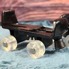 Build A Bear Adjustable Black Roller Skates Clear Wheels (Attach to SHOES) BABW