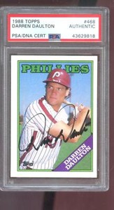 1988 Topps #468 Darren Daulton AUTO SIGNED Autograph Card PSA/DNA Baseball COA
