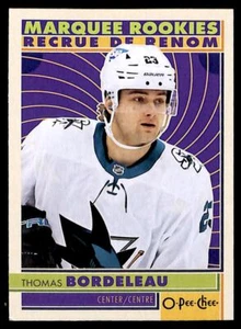 2022-23 O-Pee-Chee Purple Retro Marquee Rookie Thomas Bordeleau RC San Jose - Picture 1 of 2