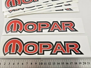 Chrysler/ Valiant/Dodge" MOPAR" sticker KISS CUT ON METALLIC SILVER VINYL SET 2 - Picture 1 of 1