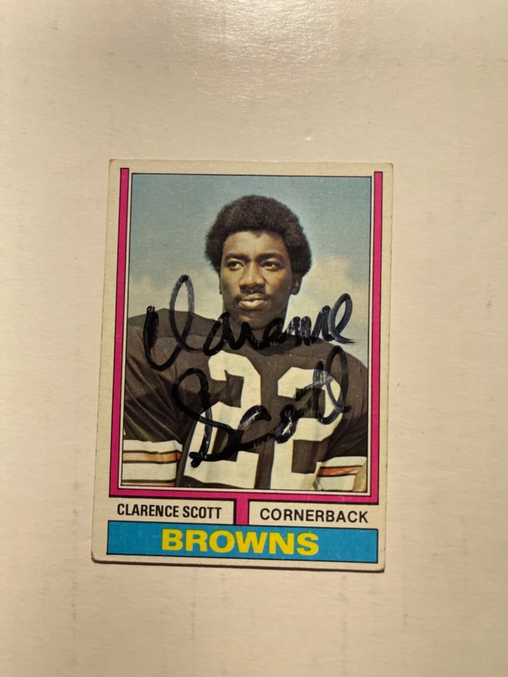 Cleveland Browns CLARENCE SCOTT Signed Card - Image 1 of 1