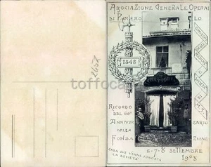 TORINO PROVINCIA-PINEROLO-ASSOCIAZIONE OPERAI 1908-FASCIO-C49-33 - Picture 1 of 1