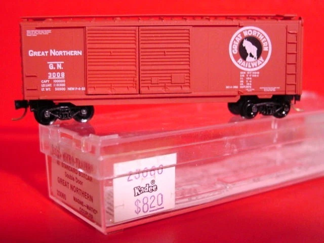 KD 23060-2 GREAT NORTHERN 40' DD Box Car  #3008 'NEW' N-SCALE - Image 1 of 1