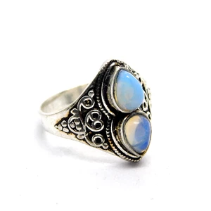 Anillo de ópalo opalita tamaño 7-925 plata esterlina piedras preciosas joyería regalo JP11182 - Imagen 1 de 3