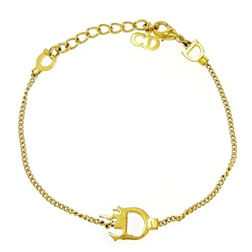 Bracciale donna Christian Dior placcato oro logo D 284587 braccialetto