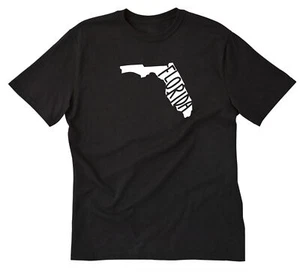 Florida State T-shirt Tee Shirt Cotton Place Name Vacation Gift Miami Orlando - Picture 1 of 8