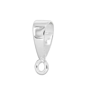 Sterling Silver Slider Pendant Clasp Bail Connector with Heavy Duty Loop #97703 - Picture 1 of 3