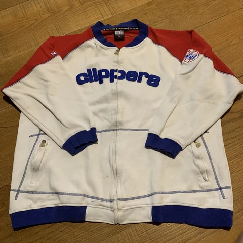 LA Clippers Jacket Adult 3XL Full Zip NBA Basketball Coat Some Stains Cover