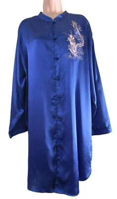 Vintage Inner Most for Sear Roebuck Royal Blue Silver Dragon Night Gown XL - Image 1 of 4