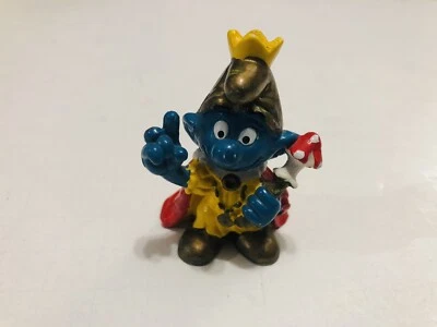 Los Pitufos 20046 Emperador Pitufo Rey Figura de Colección PVC Juguete Estatuilla Seta Años 80 Foto 1 de 3