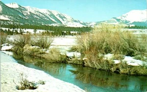 1970er CA Postkarte Convict Creek Mammut Mountain Lakes Kalifornien Mono County - Bild 1 von 2