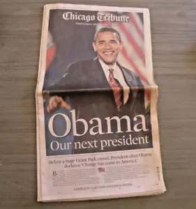 Chicago Tribune Zeitung Präsident Barack Obama Mittwoch, 5. November 2008 - Bild 1 von 3