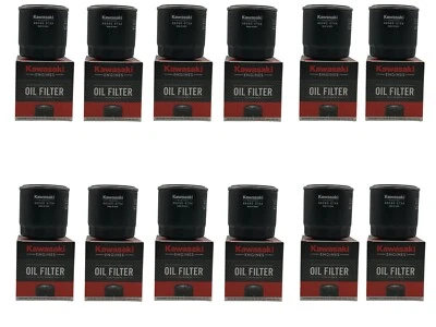 Paquete de 12 filtros de aceite OEM Kawasaki 49065-0734 (reemplaza 49065-7010 / 49065-0724) Foto 1 de 4