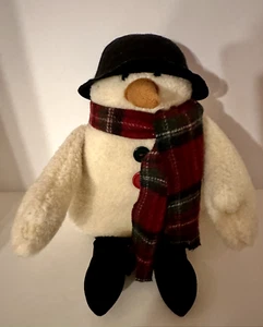 Woof & Poof Snowman Vintage  Wind Up Musical Fleece Snowman New with Tag - Imagen 1 de 4