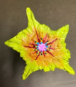 Original Sculpture, Beautiful Painted Flower from a Squash Stem Signed by Artist - Picture 1 of 10