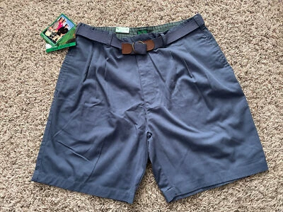 Vintage Bugle Boy Signature Golf Series Blue Shorts with Belt Size 36 NWT VTG - Image 1 of 4