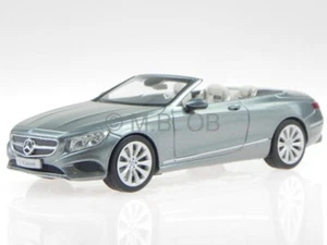 Modellino auto Mercedes A217 Classe S convertibile selenite grigio iScale 1:43 - Foto 1 di 4