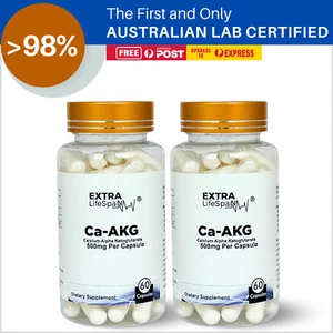 Ca-AKG Calcium Alpha Ketoglutarate Australian Certified Anti Aging Supplements - Picture 1 of 22