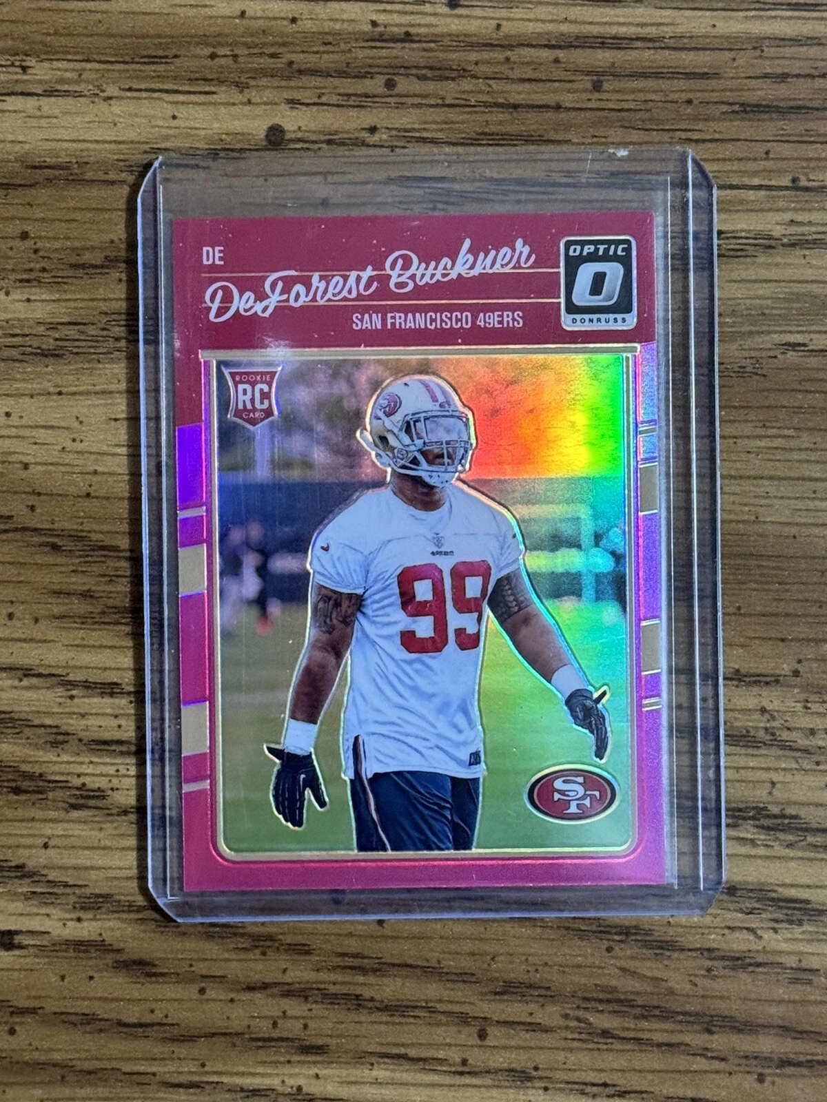 2016 Donruss Optic DeForest Buckner Pink Prizm RC #112 San Francisco 49ers