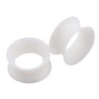 Pair Thin Flexible Silicone Ear Gauges Plugs Tunnels Expanders Earskin 2g-3/4''