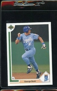 1991 UPPER DECK #525 GEORGE BRETT HOF KANSAS CITY ROYALS 