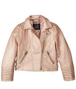 EVE JNR MOTO JACKET SIZE 7 ROSE GOLD - Picture 1 of 4
