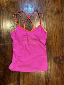 Neu mit Etikett! Adidas Bademode Damen Big Logo Träger Padded Tank Top Gr. M Fuchsia - Bild 1 von 9
