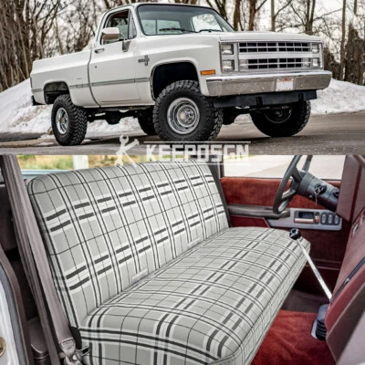 For Chevrolet Chevy K10 K20 K30 C10-30 Pickup Truck Saddle Bench Seat Cover GRAY - Image 1 of 4