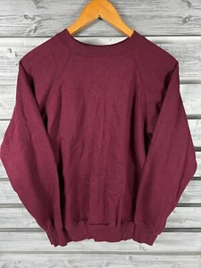 Vintage 80s Action Blank Maroon Crewneck Sweatshirt Mens M/Small USA grunge - Picture 1 of 6