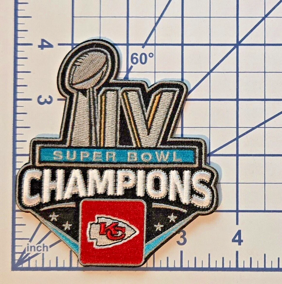 Kansas City Chiefs IV Super Bowl 4 4" Iron On Patch ~Free Tracking!