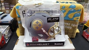 NIB PITTSBURGH STEELERS SPEED SLATE BLANK NFL RIDDELL MINI FOOTBALL HELMET - Picture 1 of 5