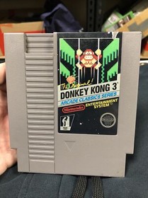 Donkey Kong 3 5-Screw (Nintendo NES) Original, Cart Only Tested