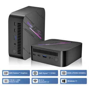Blackview MP100 Mini PC Gaming AMD Ryzen 7 5700U 32GB 1 TB Mini komputer WIFI 6 - Zdjęcie 1 z 16
