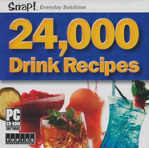 24000 DRINK RECIPES Coctail Mixing Guide PC Windows NEW How To Alcohol DIY - Image 1 of 1