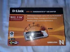 D-Link DWA-140 RANGEBOOSTER N 300 Mbps Wireless USB Adapter 802.11N (SEALED) - Picture 1 of 2