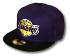 New Era 59Fifty NBA Los Angeles Lakers Purple Black Baseball Cap Hat Select Size
