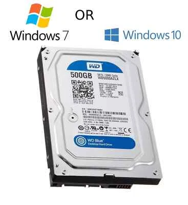 1TB HDD 3.5" SATA Hard Drive Desktop Windows 7/Windows 10 PRO Installed Legacy - Image 1 of 4