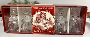 Williams Sonoma Glas Schneemann Kegel Halter-4er Set Neu im Karton - Bild 1 von 4