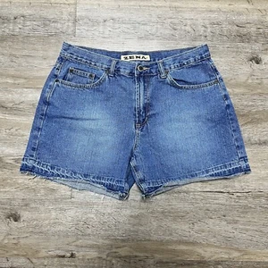 VTG Zena Women’s Denim Jean Shorts High Rise Cutoff Raw Hem 90s Y2K 31” Sz 12 - Picture 1 of 10