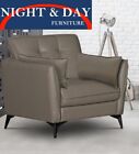 Winston Accent Decorator 1 Seater Lounge Arm Chair Vintage 100% Leather Stone