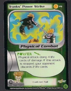 DRAGONBALL Z SCORE 2001 TRUNKS SAGA POWER STRIKE PHYSICAL COMBAT PROMO CARD #P8 - Picture 1 of 1