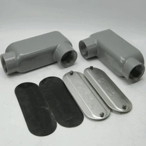 NEU Menge 2 Killark OLB-5 Rohr Körper LB Stil 1-1/2" Aluminium CorroSAFE - Bild 1 von 6