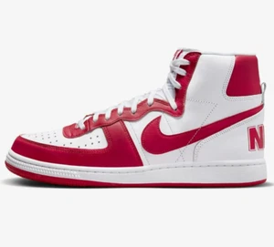 Nike Size 9.5 Men TERMINATOR HIGH White University Red Basketball Shoes Sneakers - Picture 1 of 5