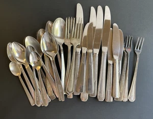 Lot Vintage Silver Plated & Stainless Flatware Restaurant Hotel Ambassador Hotel - Picture 1 of 24