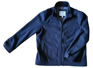 London Fog Heritage Wool Blend Jacket Men's XL Black Full Zip Vintage - Picture 1 of 12