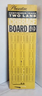 1967 Pacific Game Co Pleasantime Continuous Track Two Lane Cribbage Board - Image 1 of 4