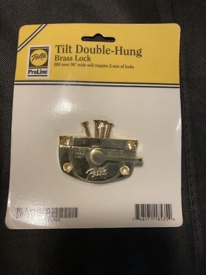 Cerradura de marco doble colgante de latón brillante serie Pella OEM Proline/Lifestyle/Architect Foto 1 de 2